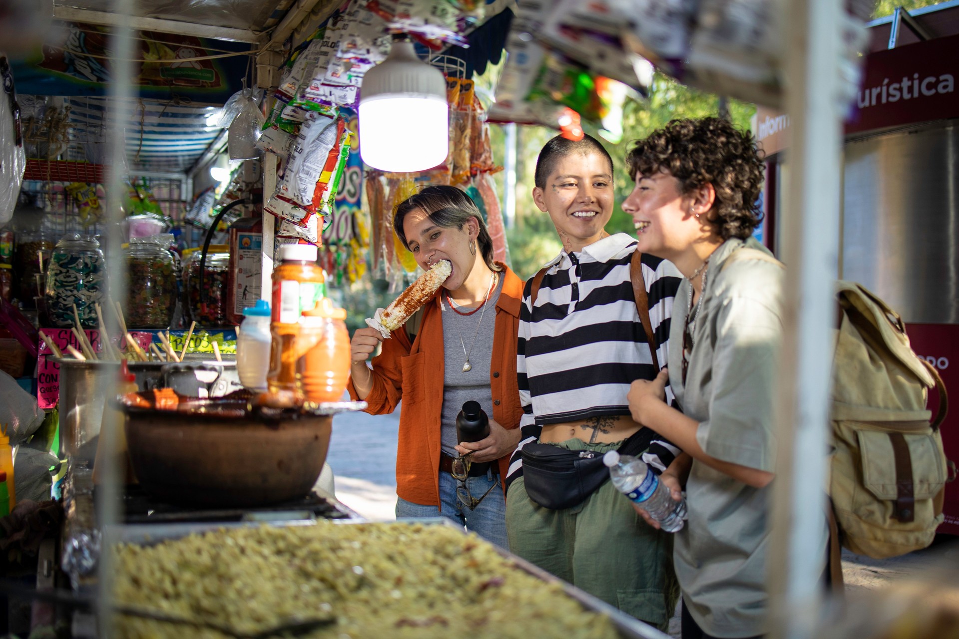 Exploring street food in Mexico.